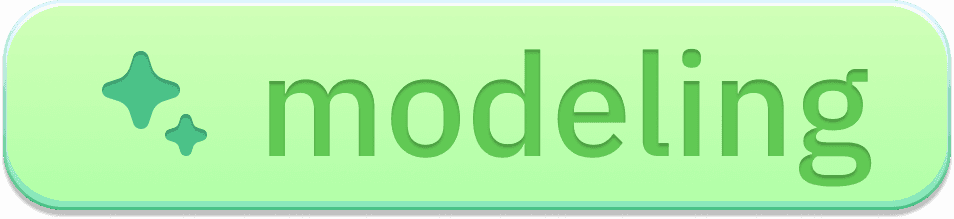 card with Modeling written on it